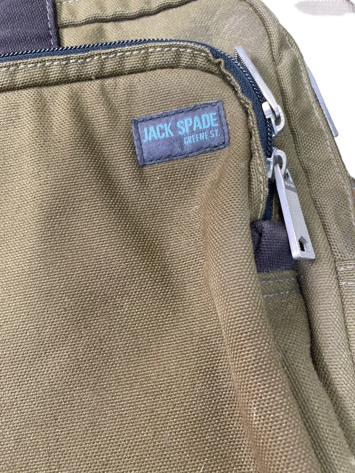 Bolso Mensajero para Laptop Jack Spade Verde Lona con Múltiples Compartimentos SKU 8995 Foto 2 de 4