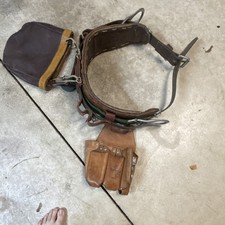 Buckingham Leather Lineman Belt Harness Climbing Gear Utility