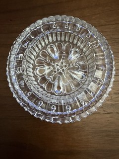 FENTON VINTAGE CLEAR MIDDLE INSERT TO 3 PIECE FAIRY LAMP LIGHT ORIGINAL BIG LOGO