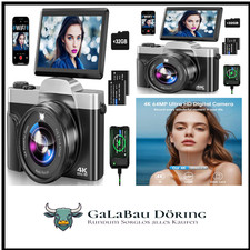 Digitalkamera, 4K 64MP Autofokus Kamera Fotokamera Mit WLAN, 3