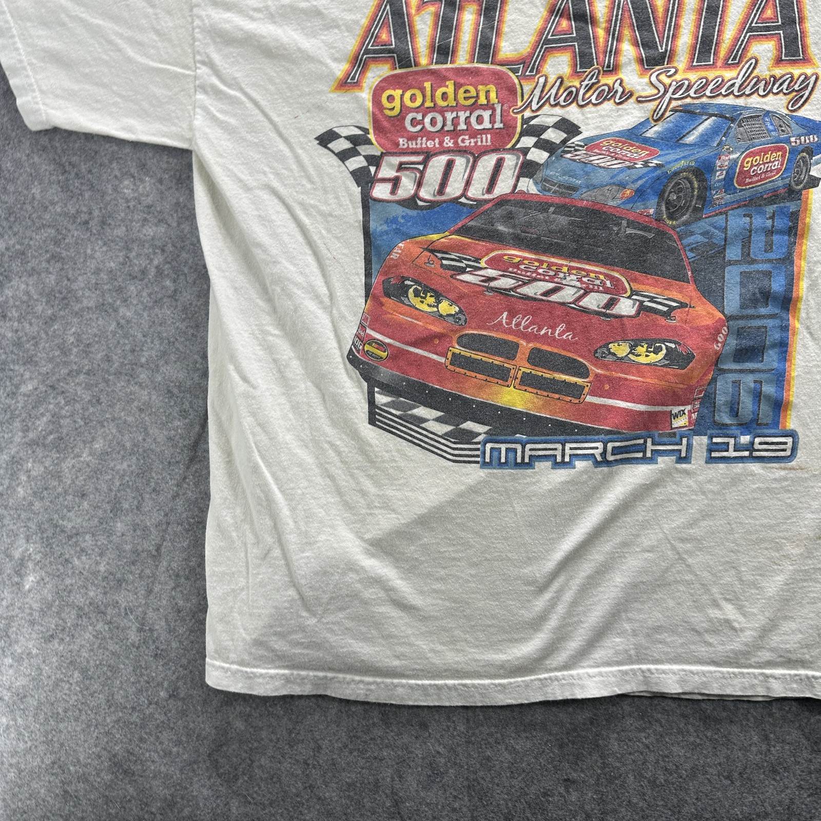 Vintage Atlanta Motor Speedway Shirt Mens Large NASCAR Racing Golden Corral 2000