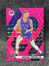 2024-25 Panini Mosaic Michael Porter Jr. #128 Fluorescent Pink Mosaic Prizm /10