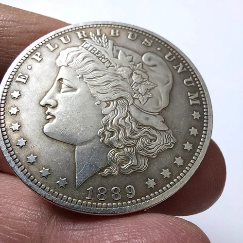 Morgan silver one-dollar coin, 1889 -cc  Carson City, excellent condition VF-