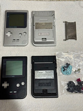 Nintendo Game Boy Pocket Mgb-001 Shells Working Screens Buttons Blacksilver Nintendo Game Boy Pocket Mgb-001 Shells Working Screens Buttons Blacksilver