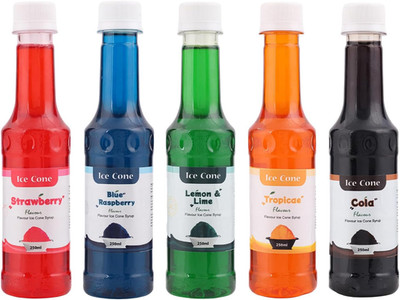 VED Flavoured Syrup 250ml Blue Raspberry Classic Cola Lemon & Lime Mix