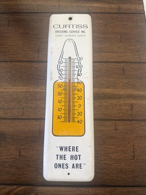 ILLINOIS Cary CURTISS BREEDING Advertise Thermometer Cattle Farm BEEF Where HoT 
