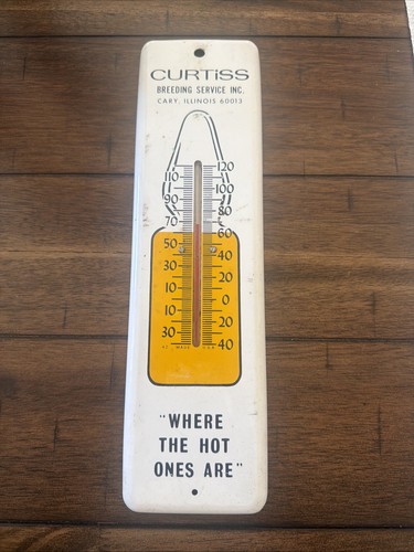 ILLINOIS Cary CURTISS BREEDING Advertise Thermometer Cattle Farm BEEF Where HoT 
