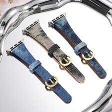 Denim Women's Watch Band - Gradient Tie-Dye Compatible with Apple Watch Bands