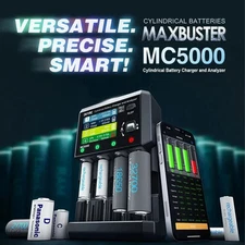 MC5000 Cylindrical Battery Charger and Analyzer Li-ion, Li-ion HV, LiFePO4, NiMH