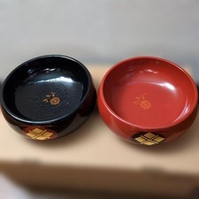 Hidehira-nuri Confectionery Bowls Set of 2, Lacquered Japan Ceramics