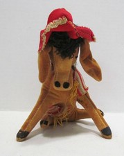 DAKIN DREAM PETS VINTAGE BURRO PANCHO DONKEY STUFFED PET DOLL 6.5" TALL AS-IS