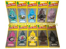 Set of 10 Little Trees Hanging Air Fresheners, Assorted Fragrances