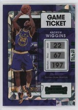 2021-22 Panini Contenders Game Ticket Green Ice Andrew Wiggins #50 1hp9
