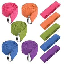 JOUTYFOR 10 Pcs Yoga Strap 8ft Yoga Stretching Exercise Band Stretching Belt ...