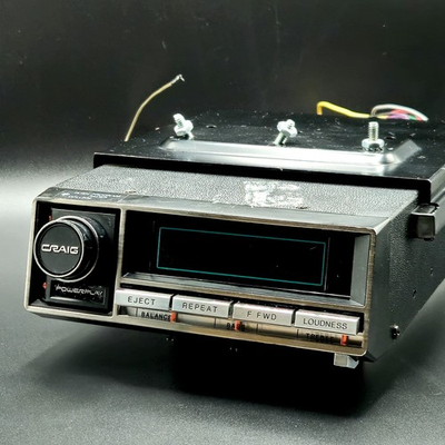 #ad Vintage Craig Powerplay Under Dash 8 Track Car Stereo Tested Working Audio $139.99