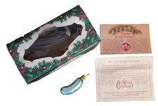 VTG OLD WORLD CHRISTMAS PICKLE ORNAMENT IGNE GLASS BLOWN STAR CROWN TOP GERMANY