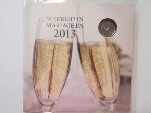 2013 Wedding  Hochzeit Münz Set Glückwunschkarte Royal Canadian Mint - Bild 1 von 3