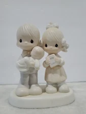 Precious Moments 1980 Rejoicing With You E-4724 Baptism Christening