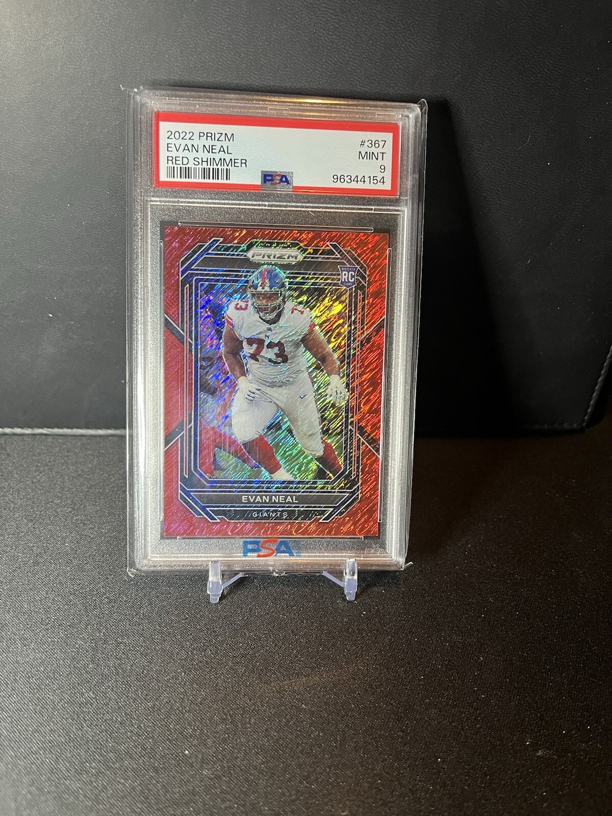 Evan Neal Panini Prizm #367 Red Shimmer