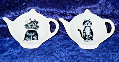 Scruffy Katzen oder Hunde Teebeutel ordentlich. Flacher Teebeutel in Teekanne Form ordentlich mit Hunden/Katzen 