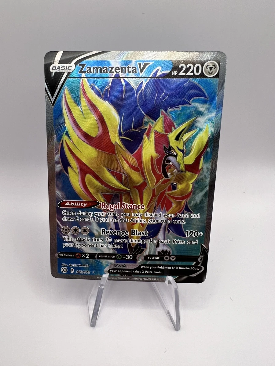 Zamazenta V 163/172 - Brilliant Stars - Ultra Rare Pokemon Card - Full Art