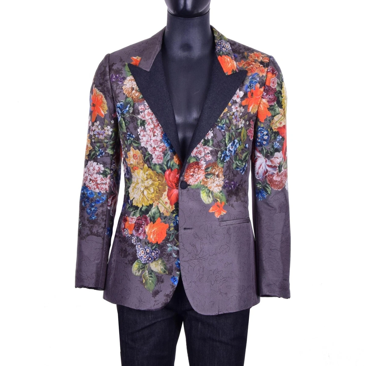 Floral silk hotsell blazer