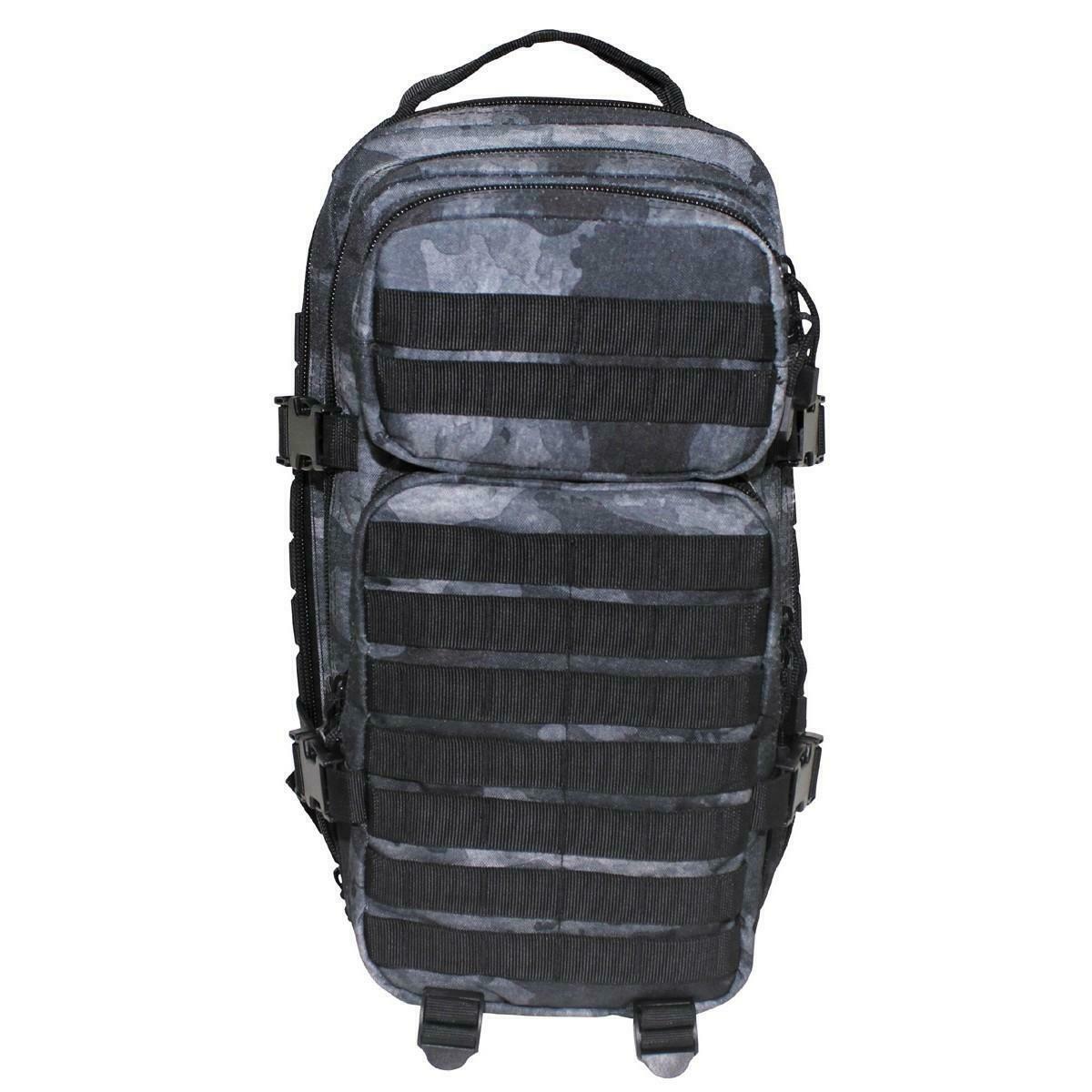 MFH Backpack DayPack Molle Shoulder Bag HDT Night Camo 30Ltr Grab Bag 30333H