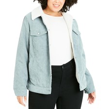 Evans Womens Shearling Warm Cold Weather Trucker Jacket Coat Plus Bhfo 4360
