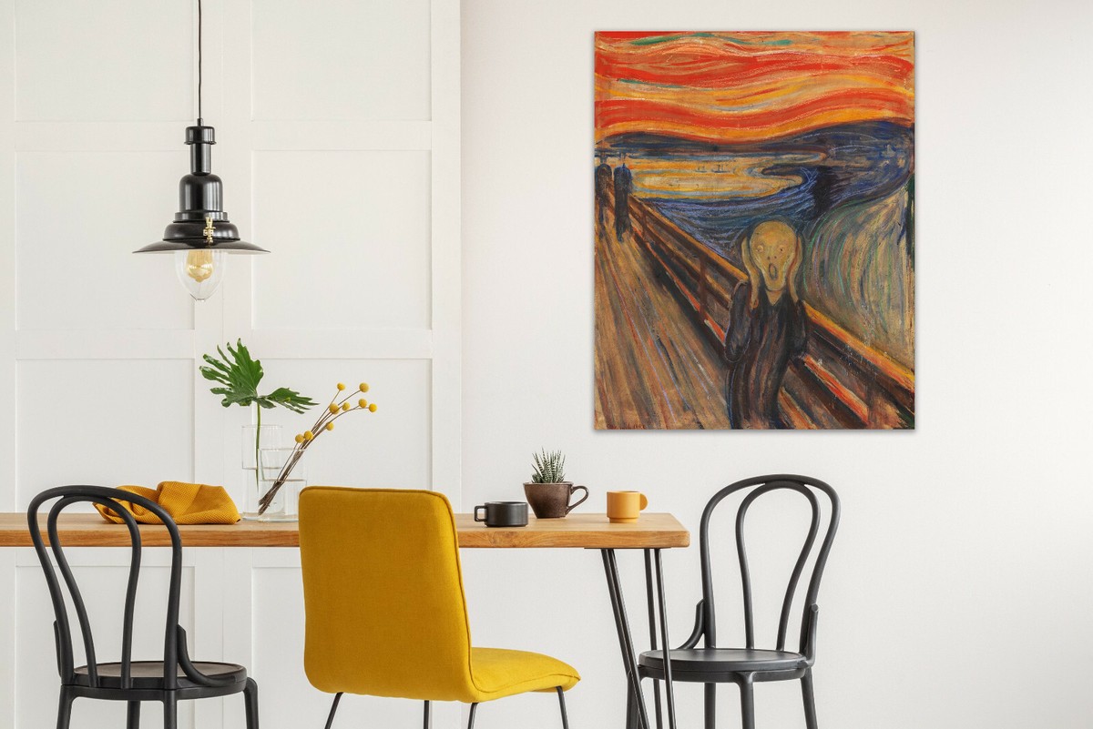Edvard Munch - L'Urlo - Quadro Stampa Su Tela, Poster, Tavola