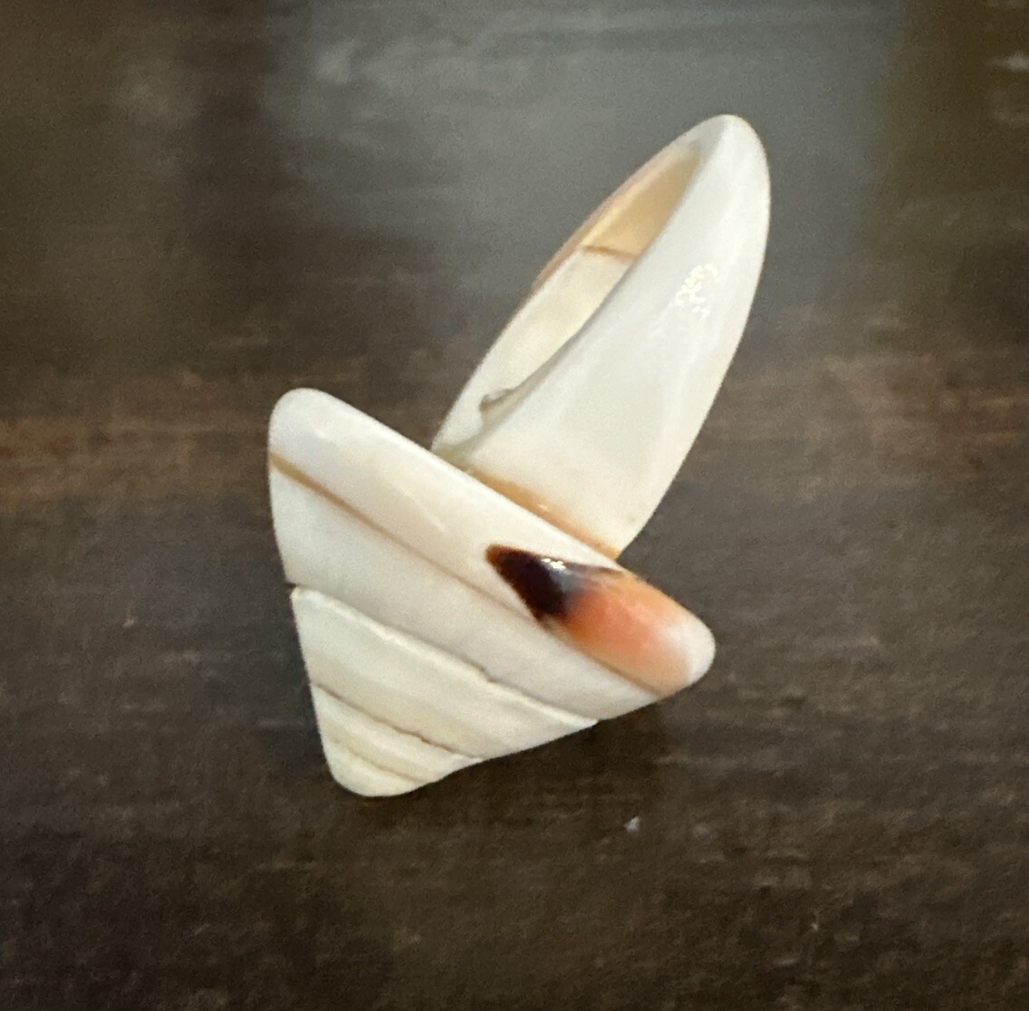 Natural Shell Ring 100% Shell Hand Made One Of A … - image 8