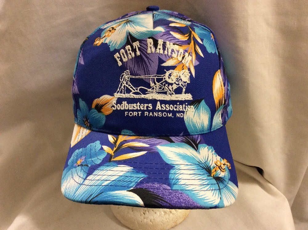 trucker hat baseball cap FORT RANSOM SODBUSTERS ASSOCIATION vintage retro rave