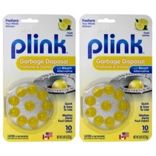 Plink Fresh Lemon Garbage Disposal Freshener and Cleaner, 10 Uses (2 Pack)
