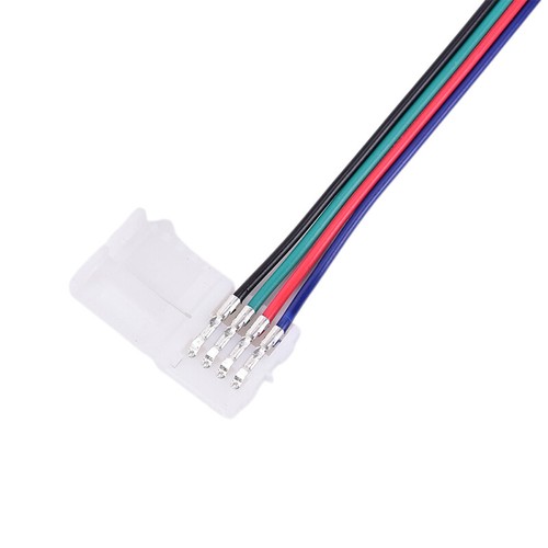 10PCS 10mm 4 Pin Male Female PCB Connector Cable For RGB 5050 3528 LED Stri-qj - Picture 4 of 9