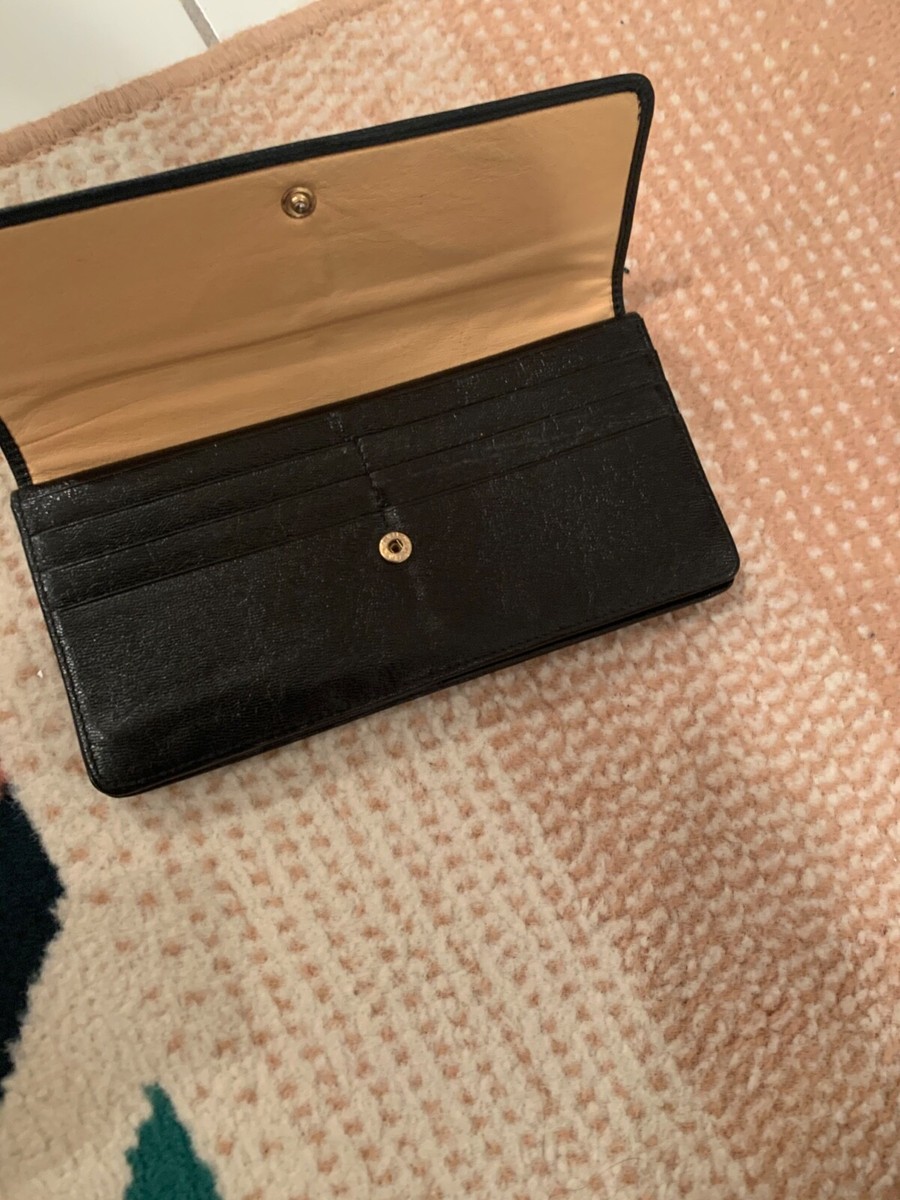 ladies black leather wallet