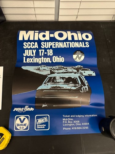 Vintage Racing Poster Formula 23 x 17 Mid Ohio SCCA RARE