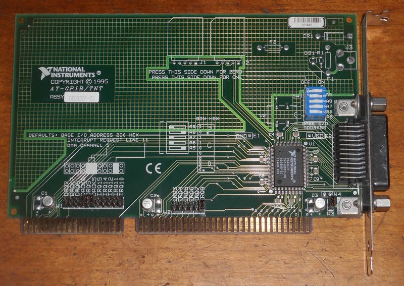 GPIB Controller Card, National Instruments, ISA, Gently Used
