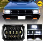 For Mazda B2200 B2600 B2000 RX-7 GLC 7x6" 5x7" inch Black LED Headlight Halo DOT
