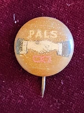 Vtg David C. Cook Publishing Co. Elgin. NY,Boston Sm PALS Hands Shaking Pin #5
