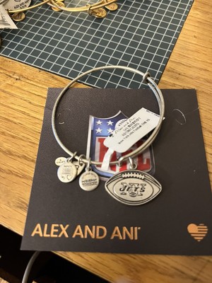 Alex and Ani NEW YORK JETS NFL ~ Charm Bracelet Bangle ~ RAFAELIAN SILVER ~ NWT