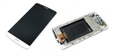 GLS DISPLAY +TOUCH SCREEN ORIGINALE LG per G3 D855 +FRAME CORNICE BIANCO VETRO
