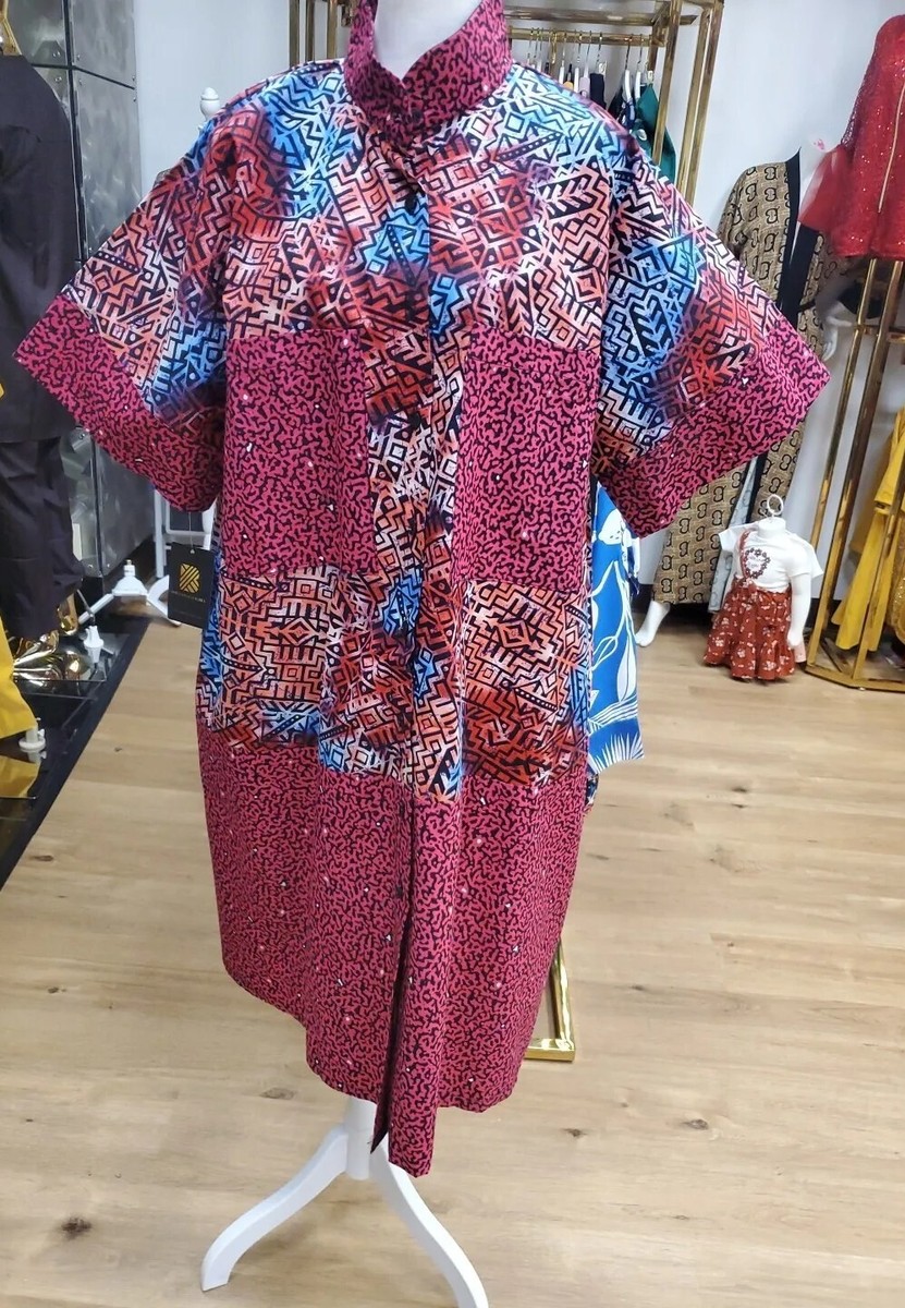 SHENBOLEN African Print Dress - Dashiki Sleeveless Mini Dress For Parties, Weddings, Casual Wear