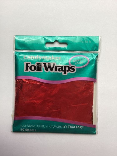 Lot 200 RED Foil Molding Candy Wrappers Chocolates Lollipops Carmels 4”x4” - Picture 4 of 4