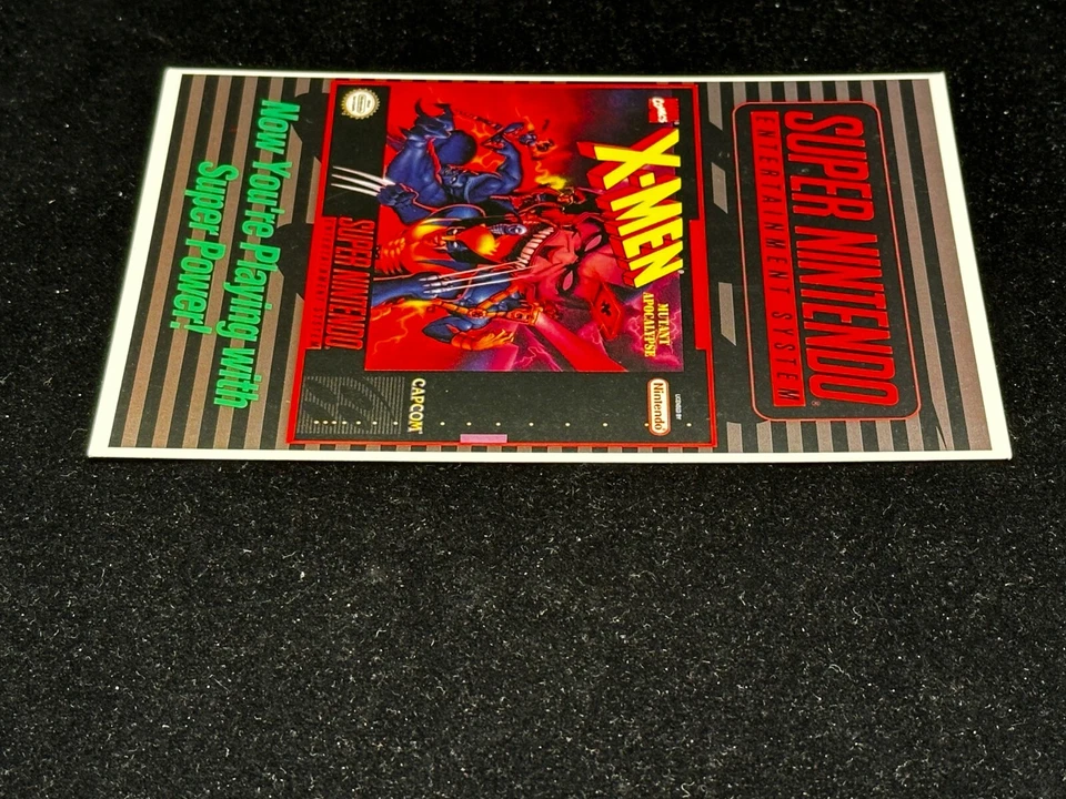 X-Men Mutant Apocalypse Super Nintendo SNES VidPro Vid Pro Card Authentic - Image 4 of 4