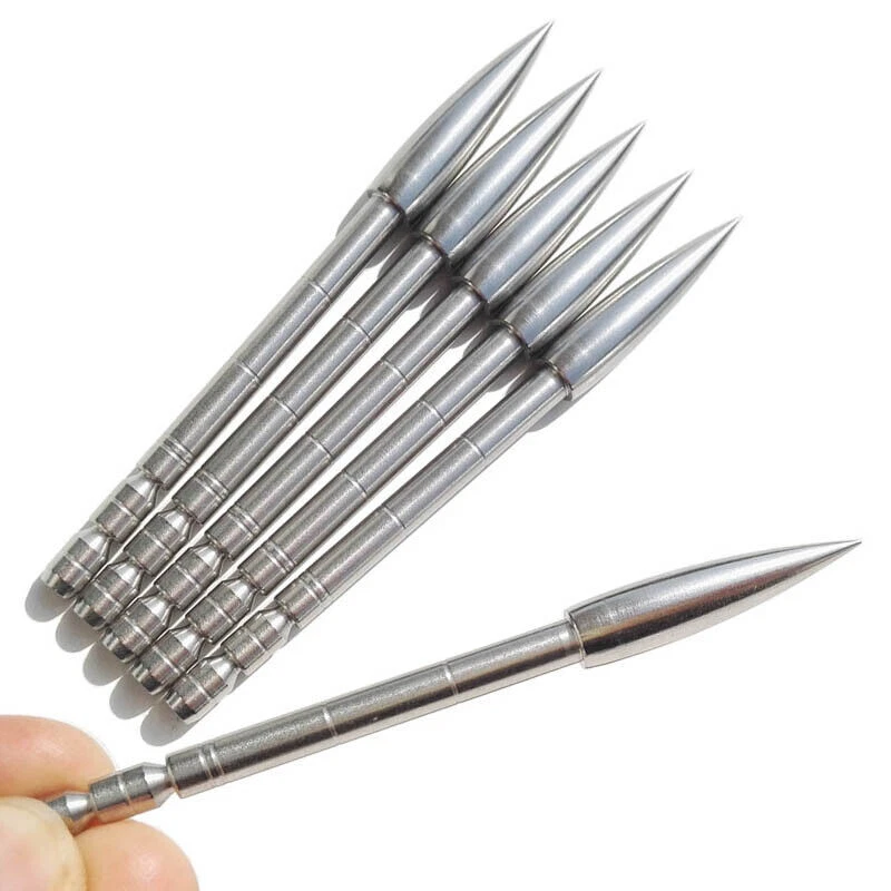 12X Archery Arrowheads Insert Tips 100-200gr Field Point 4.2mm Arrow Shaft DIY - Image 3 of 4