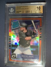 DAVID DAHL 2017 Donruss Optic RR Orange Prizm #32 BGS PRISTINE 10 RC Rockies/199