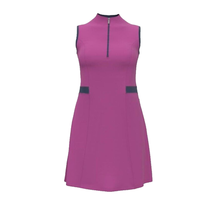 red 70s dress 70s Wine Red Sleeveless Knee-Length Dress main image 0