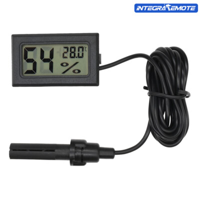 Mini Thermometer Hygrometer LCD Temperature Humidity Meter With probe Cable