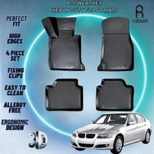 Custom Floor Mats Fits BMW 3 2005-2012 TPE Rubber All Weather Protect Liners 5pc