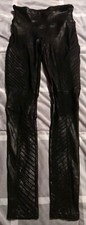 Spanx Faux Leather Moto Leggings Small Black