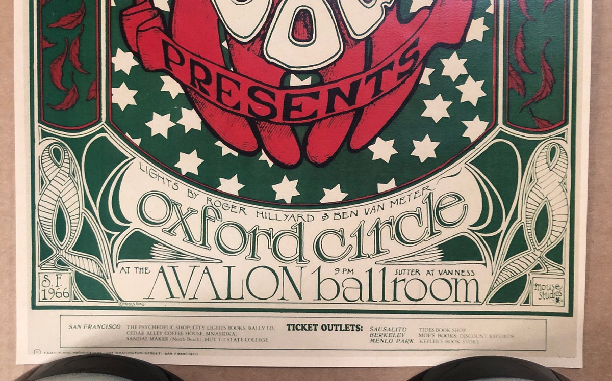 The Grateful Dead Family Dog Avalon Ballroom Oxford Circle Poster